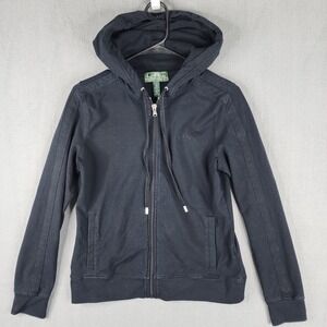Lauren Active Ralph Lauren Hoodie Womens S Black Excellent Full Zip Sweatshirt